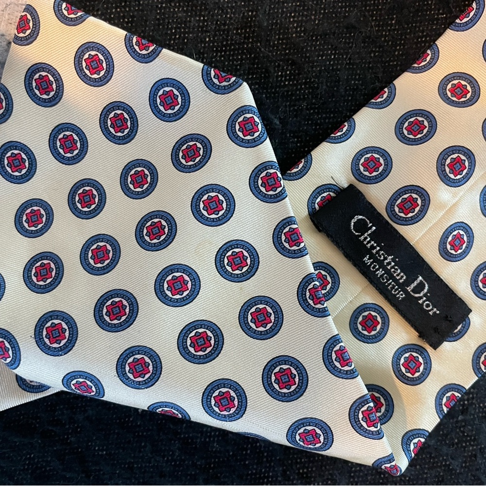 Christian Dior Patterned Silk Tie